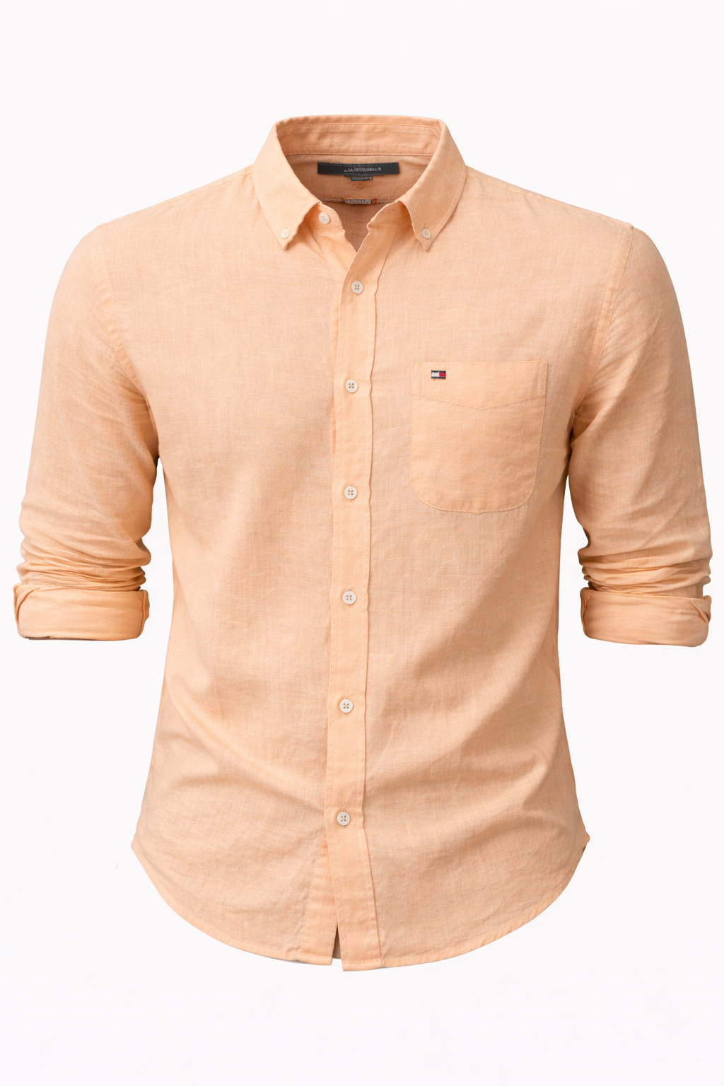Men’s Sun-Drenched Peach Linen Shirt