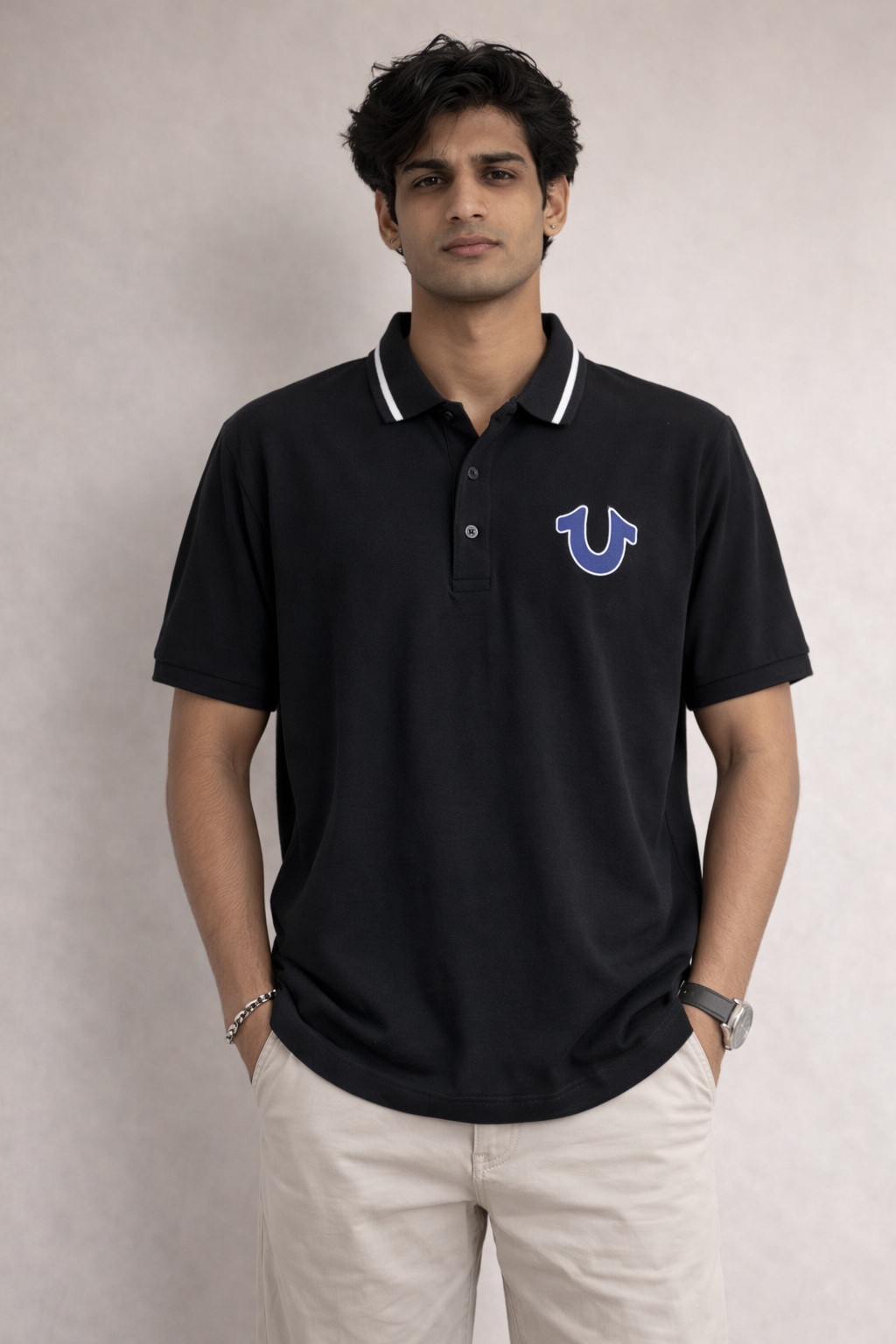 True Religion Men’s Buddha Graphic Polo