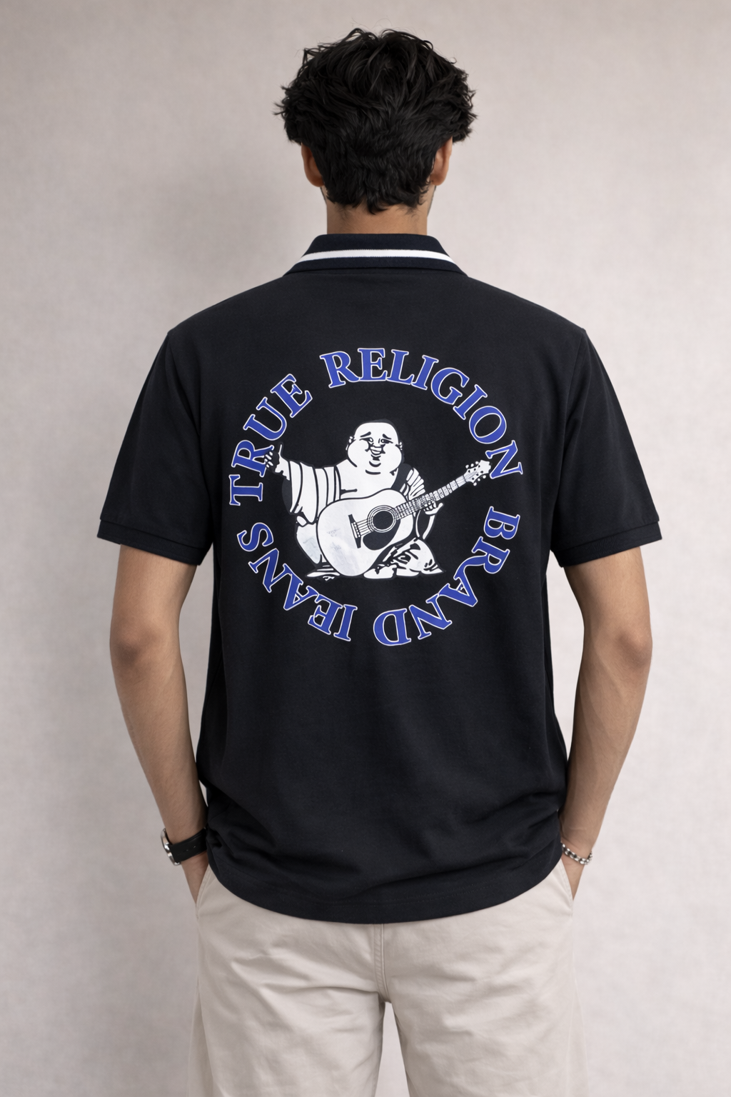 True Religion Men’s Buddha Graphic Polo