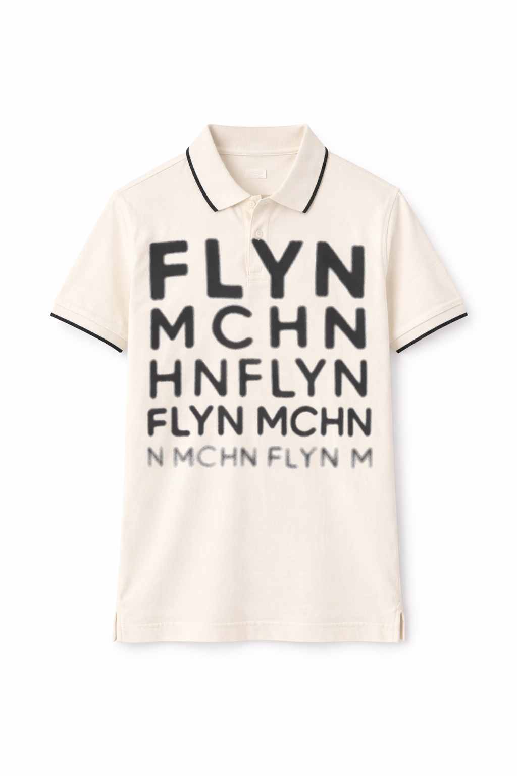 Men’s "FLY MCHN" Graphic Statement Polo T-shirt