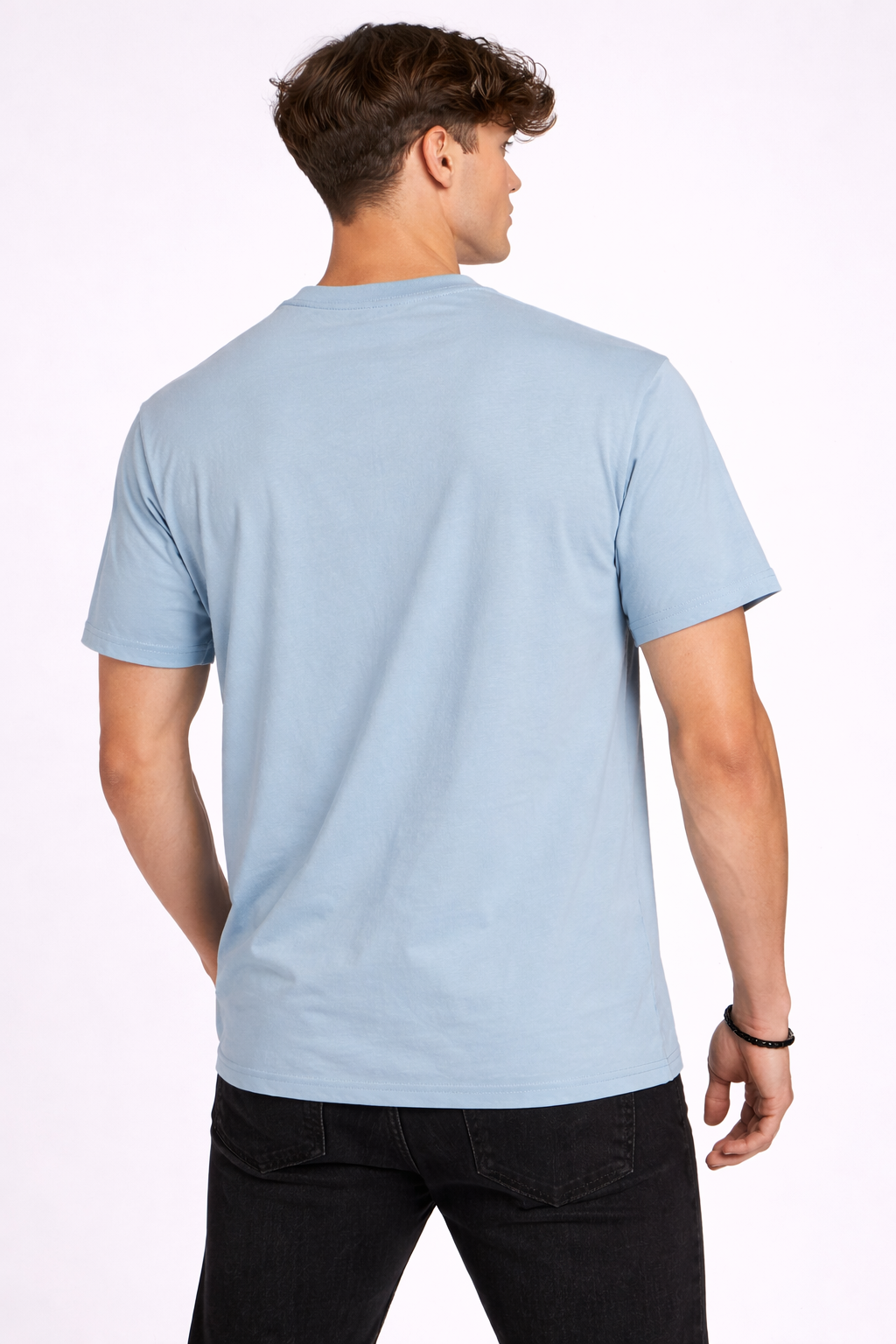 HUGO Men’s Graphic Sky Blue Premium Cotton Tee