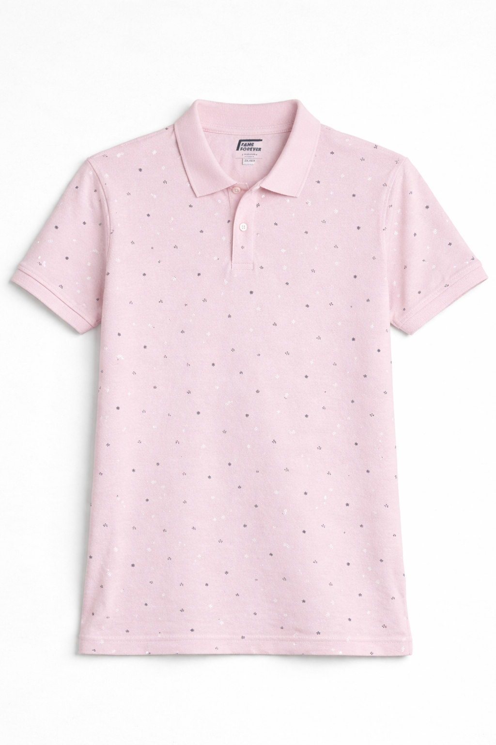 Men’s Slim-Fit Printed Polo in Dusty Rose