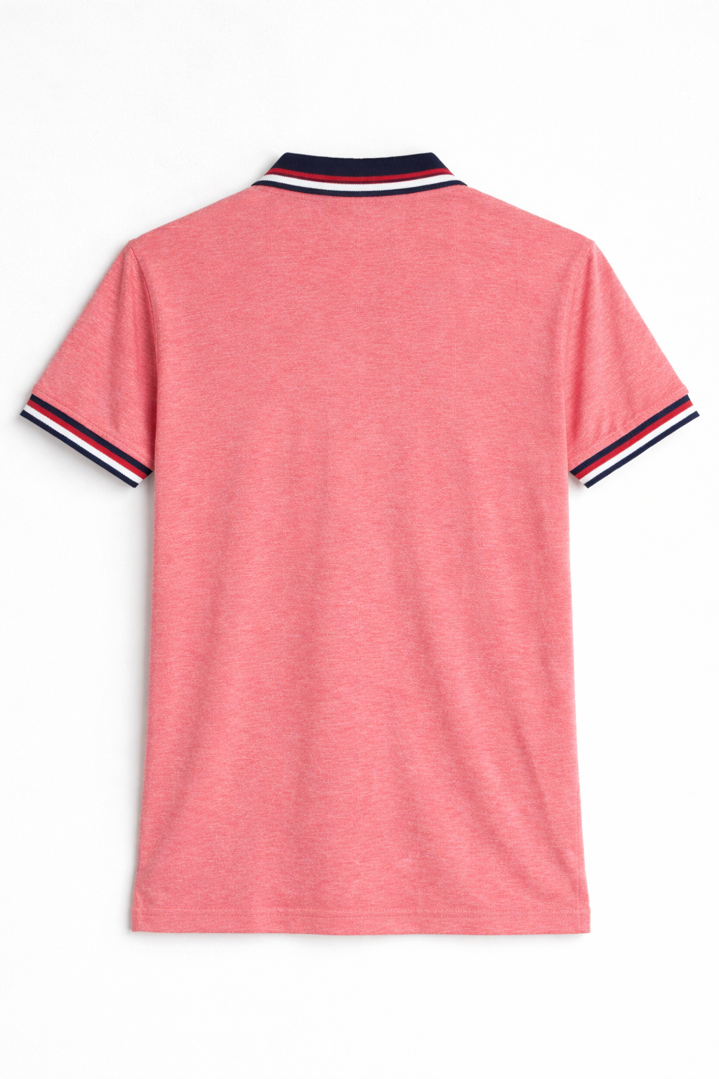 Men’s Heathered Coral Polo with Contrast Tipping