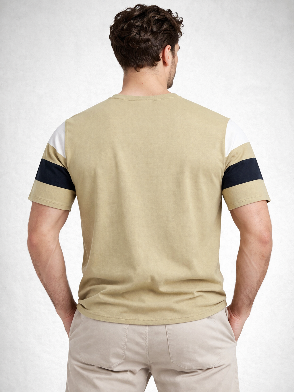 The "Varsity Stripe" Sand Crewneck