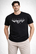 Black Alaska Graphic T-Shirt with Minimal White Print