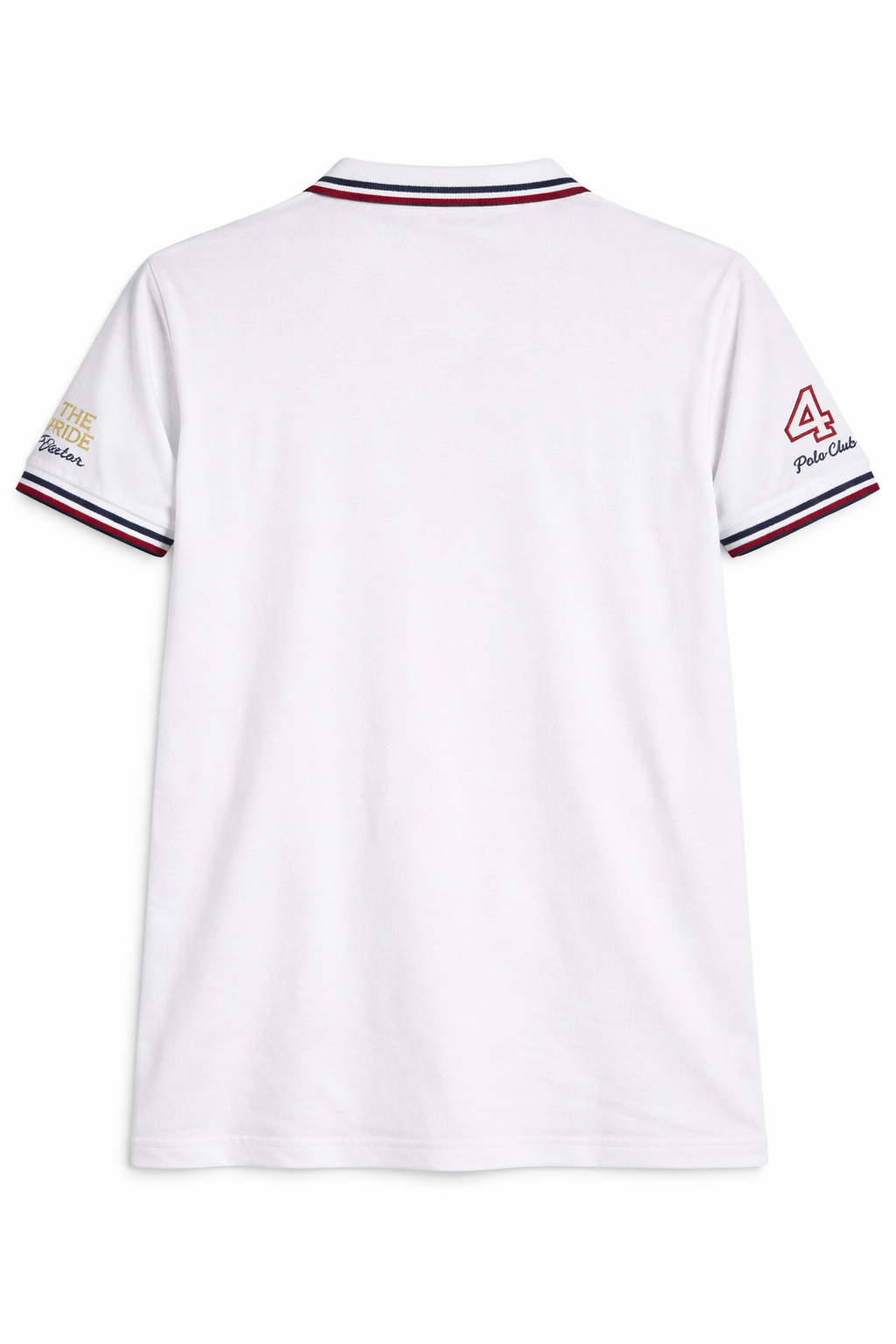 White Polo Shirt with Heritage Embroidery & Contrast Tipping
