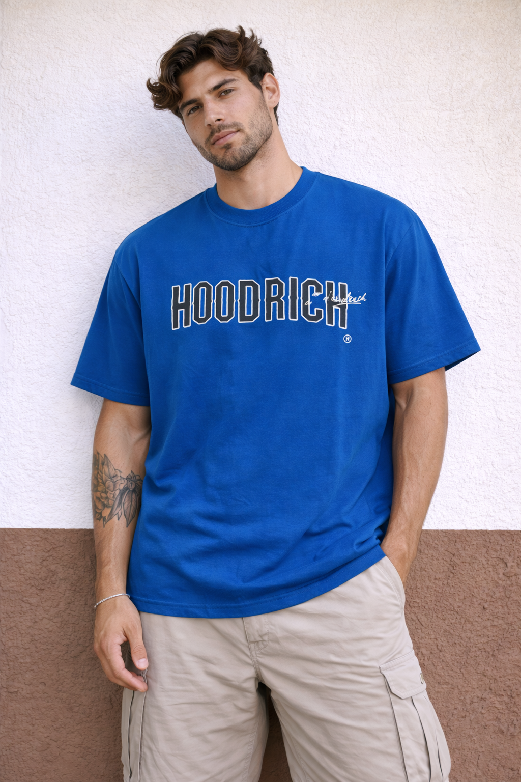 Blue Hoodrich Logo Graphic Tee