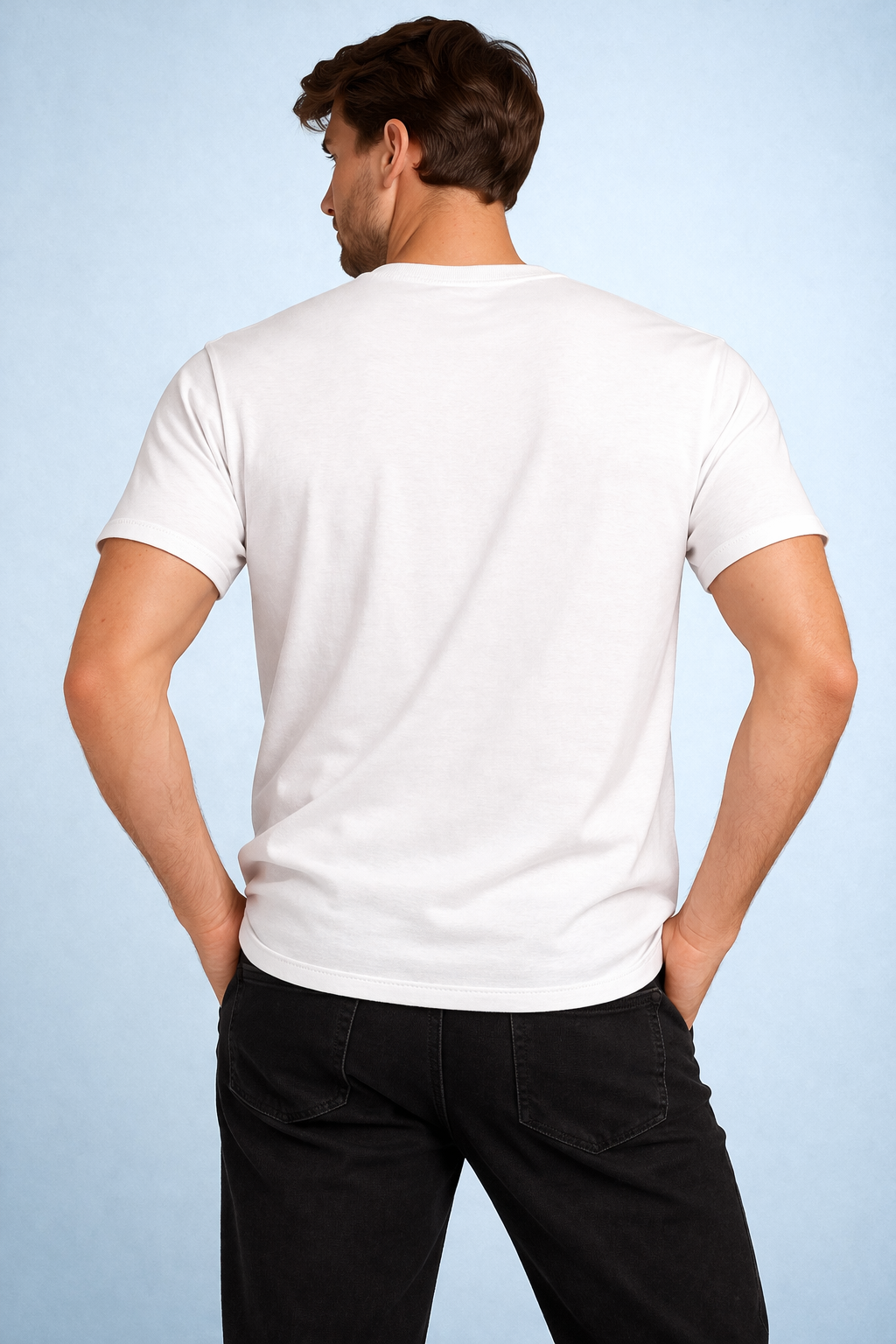 White Athletic League Graphic Tee with Green & Black Print
