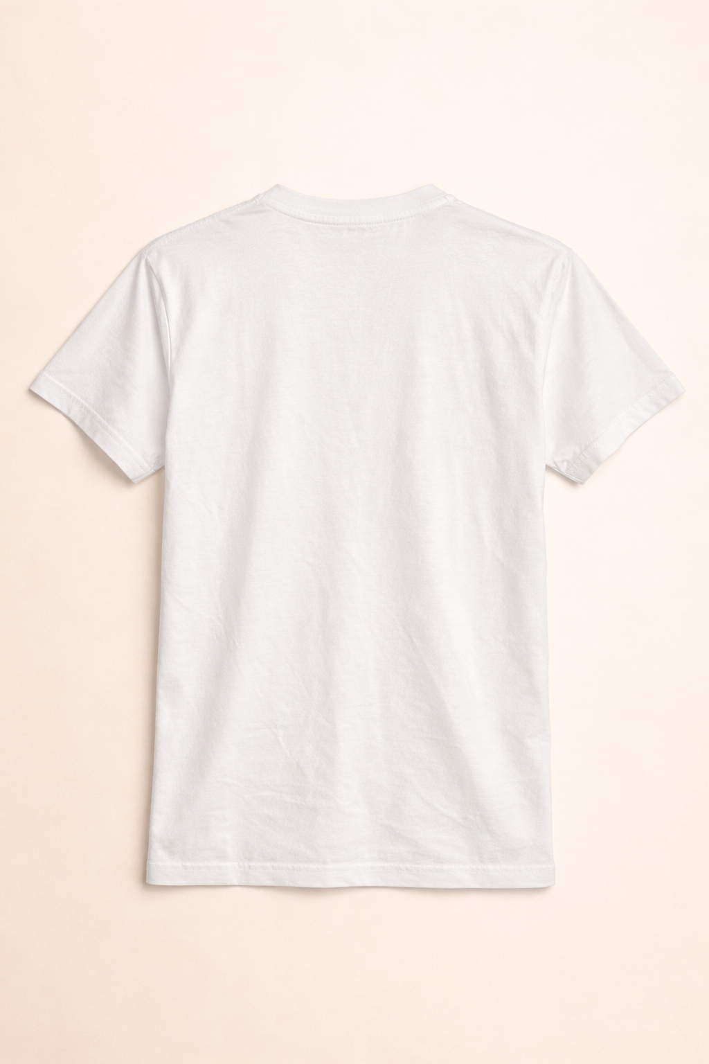 White Graphic Tee with Blue Statement Print