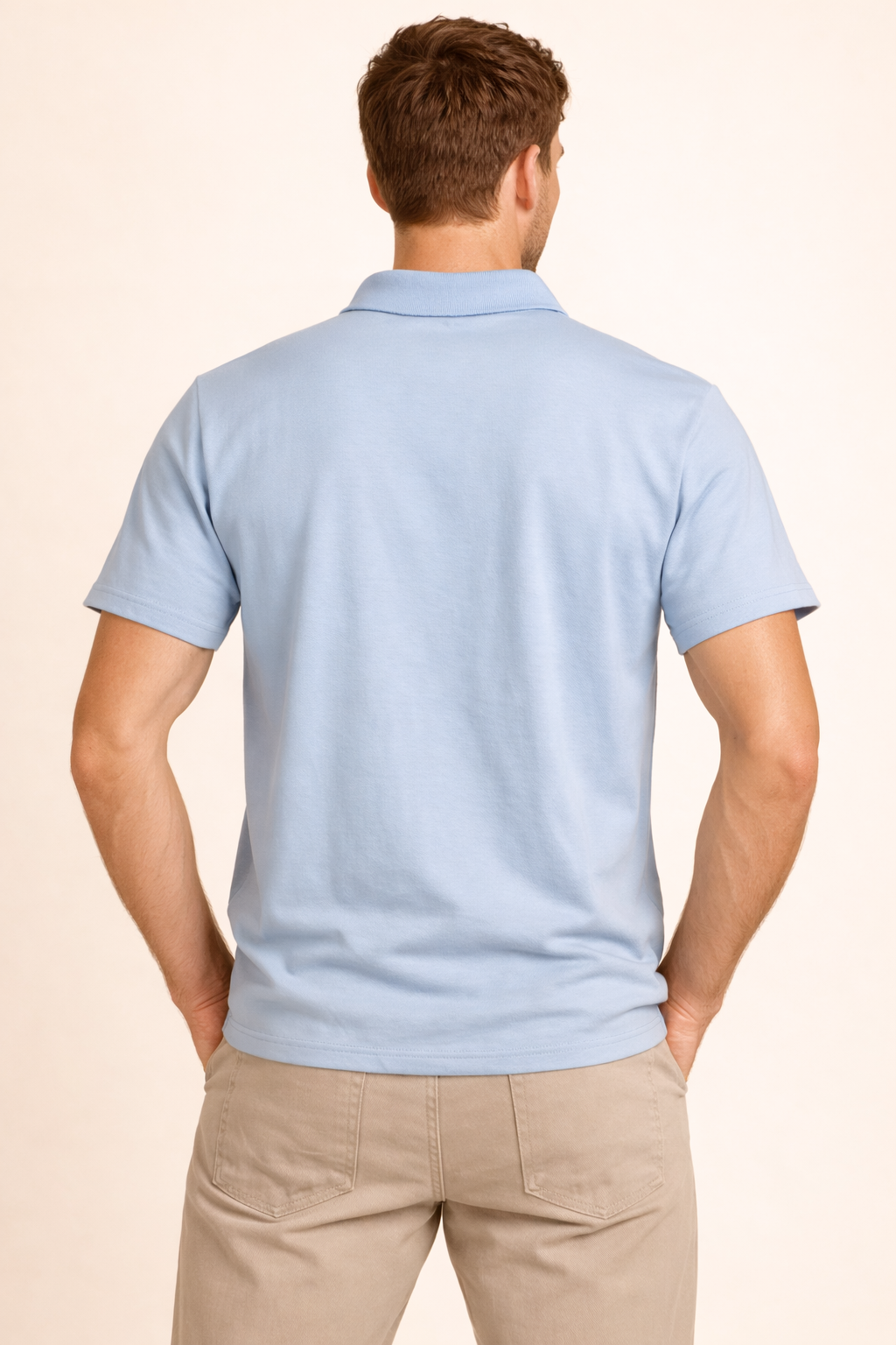 Vintage-Inspired Block Stripe Johnny Collar Polo