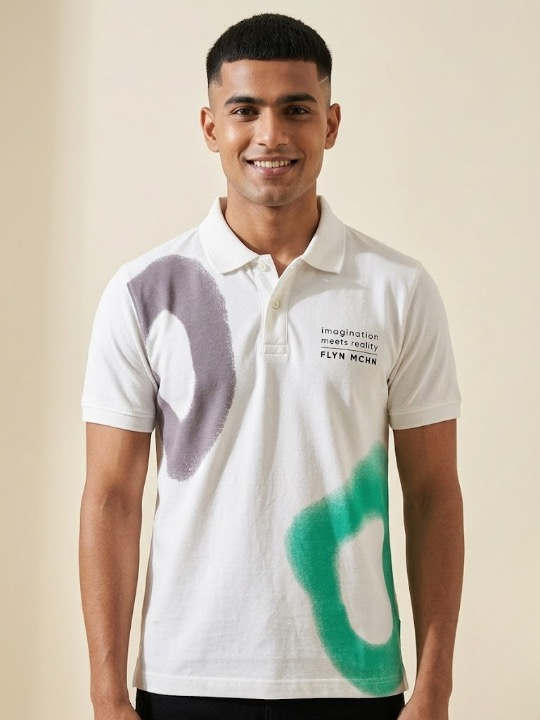Flyn Mchn "Imagination" Abstract Polo