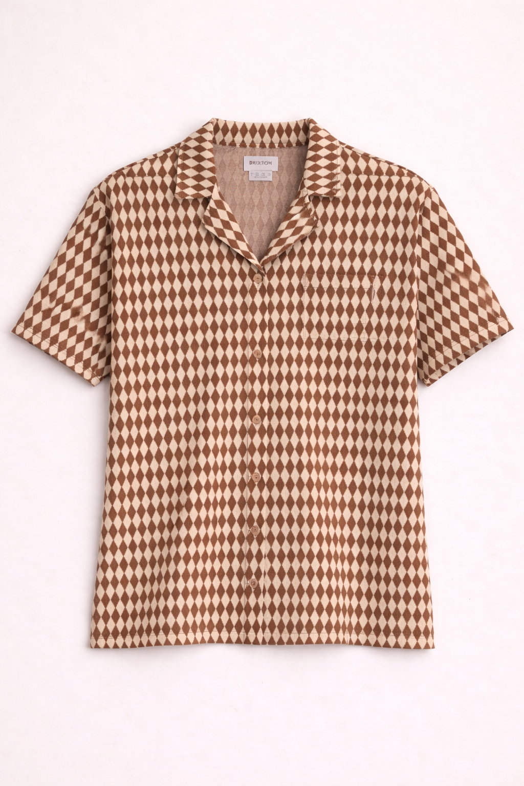 Men's Caramel Harlequin Diamond Resort Shirt