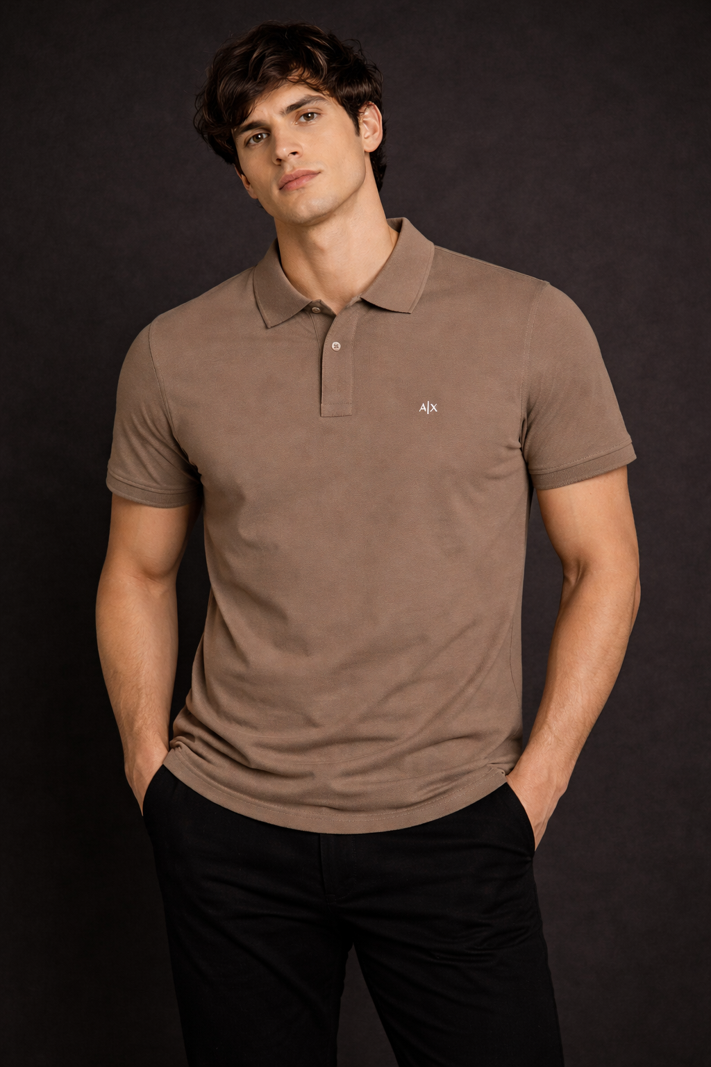 Elegant Brown Polo Shirt – Classic Minimal Style