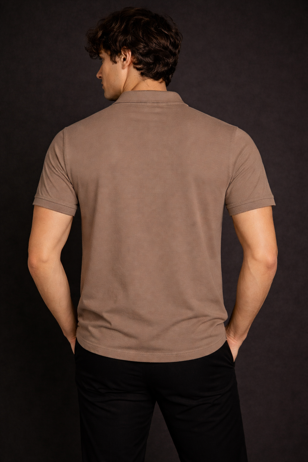Elegant Brown Polo Shirt – Classic Minimal Style