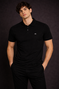 Classic Black Polo Shirt – Sleek Minimal A|X Style