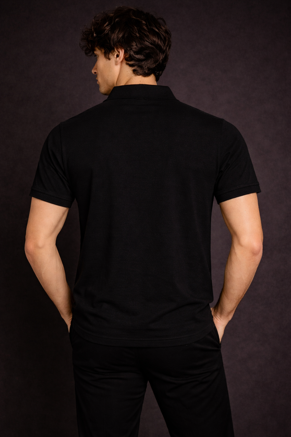 Classic Black Polo Shirt – Sleek Minimal A|X Style