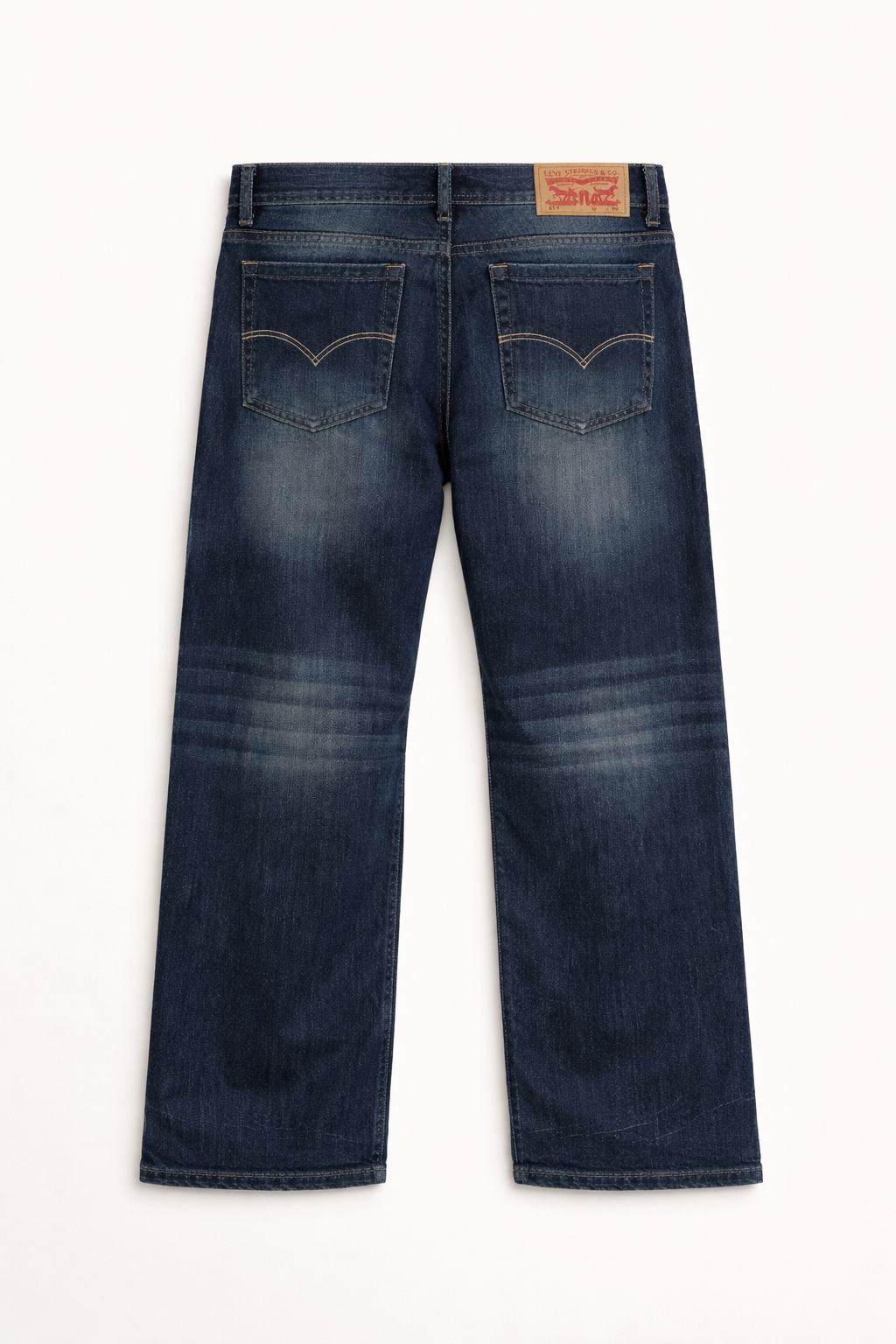 Indigo Wash Relaxed Fit Denim Jeans